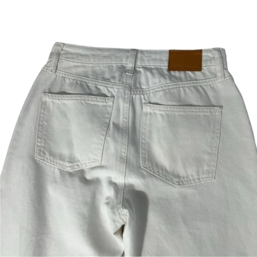 Avec Les Filles White Cotton Twill Retro Jeans 30 - Picture 3 of 7